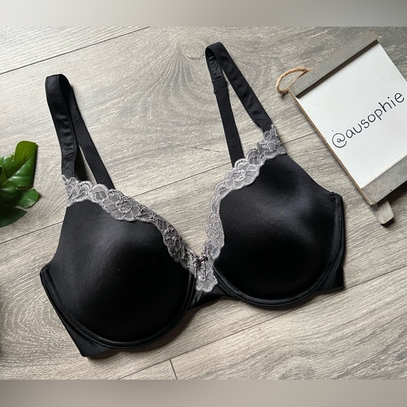 Inspirations by Maidenform Satin Bra w Lace Trim & Molded Padded Cups 36DD - Picture 1 of 7